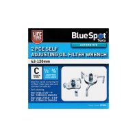 Blue Spot Tools 2 PCE Self Adjusting Oil Filter Wrench (63-120mm)