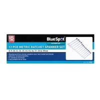 Blue Spot Tools 12 PCE Metric Ratchet Spanner Set (8-19mm)