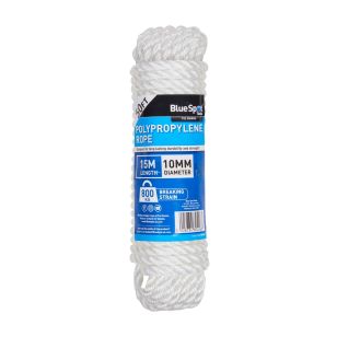 Blue Spot Tools 15M x 10mm (50FT) Polypropylene Rope