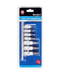 Blue Spot Tools 7 PCE 1/4" (T10-T25) & 3/8" Torx Socket Set (T27-T40)