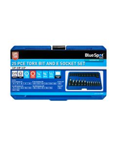 Blue Spot Tools 25PCE Torx Bit And E Socket Set 1/4"-3/8"-1/2"