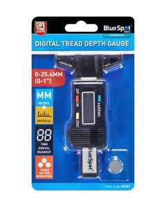 BLUE SPOT TOOLS DIGITAL TREAD DEPTH GAUGE 0-25.4mm (0-1")