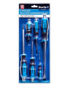 Blue Spot Tools 6 PCE Hex Bolster Screwdriver Set
