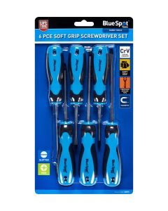 Blue Spot Tools 6Pce Soft Grip Screwdriver Set