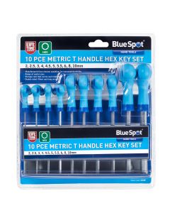 Blue Spot Tools 10 PCE Metric T Handle Hex Key Set (2-10mm)
