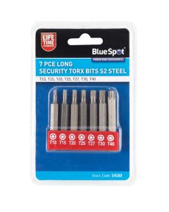 Blue Spot Tools 7 PCE Long Security Torx Bits