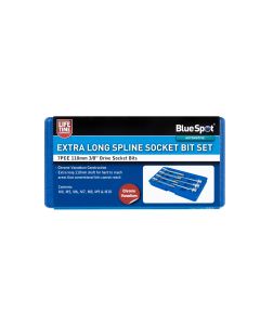 Blue Spot Tools 7 PCE 3/8" Extra Long Spline Socket Bit Set (M4 -M10)