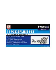 Blue Spot Tools 11 PCE 1/2" Spline Set (M5-M12)