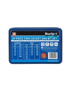 Blue Spot Tools 29 PCE Torx Socket & Bit Set (T10-T55) (E4-E20)