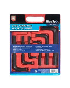 Blue Spot Tools 6 PCE Jumbo Hex Key Set (8-19mm)
