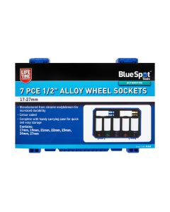 Blue Spot Tools 7 PCE 1/2" Alloy Wheel Sockets (17-27mm)