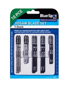 Blue Spot Tools 10 PCE Jigsaw Blade Set (T-Shank)