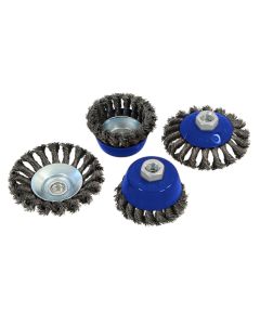 Blue Spot Tools 4 PCE Wire Cup And Wheel Brush Set