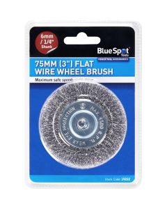 Blue Spot Tools 75mm (3") Flat Wire Wheel Brush