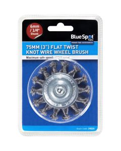 Blue Spot Tools 75mm (3") Flat Twist Knot Wire Wheel Brush