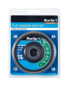 Blue Spot Tools 3 PCE 115mm (4.5") Flap Sanding Disc Set