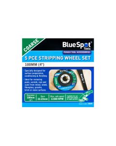 Blue Spot Tools 5Pce 100mm (4") Coarse Stripping Wheel Set 