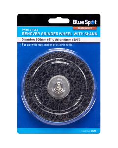 Blue Spot Tools 100mm (4") Rust Remover Grinding Wheel with Shank
