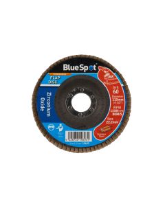 Blue Spot Tools 115mm (4.5") 60 Grit Zirconium Oxide Flap Disc