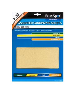 Blue Spot Tools 30 PCE Assorted Sandpaper Sheets