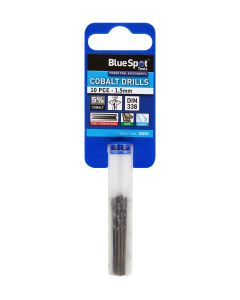 Blue Spot Tools 10 PCE Cobalt Drills (1.5mm)