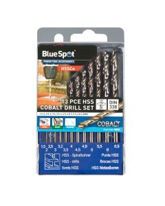 Blue Spot Tools 13 PCE Cobalt Drills (1.5 - 6.5mm)