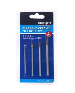 Blue Spot Tools 4 PCE Tile And Glass Drill Set (3 - 8mm)