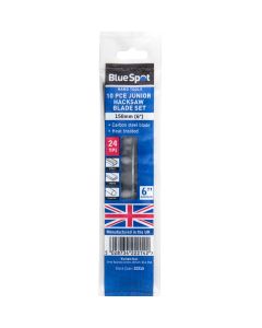 Blue Spot Tools 10 PCE 150mm (6") British Made Junior Hacksaw Blade Set