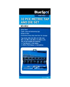Blue Spot Tools 32 PCE Metric Tap and Die Set (M3-M12)