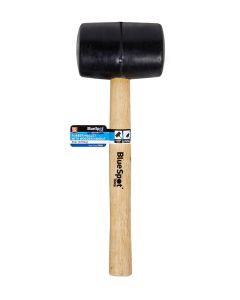 Blue Spot Tools 32oz (0.91kg) Black Rubber Mallet with Wooden Handle