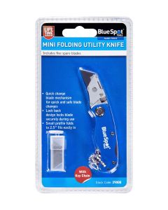 Blue Spot Tools Mini Folding Utility Knife With Blades