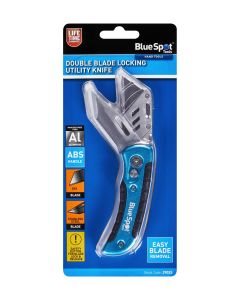 BLUE SPOT TOOLS DOUBLE BLADE LOCKING UTILITY KNIFE