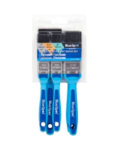 Blue Spot Tools 5 PCE Synthetic Paint Brush Set with Soft Grip Handle (2 PCE 1", 2 PCE 1 1/2", 1 PCE 2")