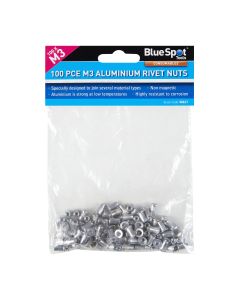 Blue Spot Tools 100 PCE M3 Aluminium Rivet Nuts