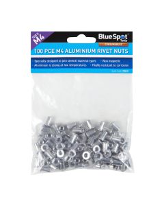 Blue Spot Tools 100 PCE M4 Aluminium Rivet Nuts