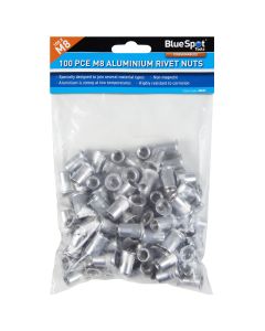 Blue Spot Tools 100 PCE M8 Aluminium Rivet Nuts