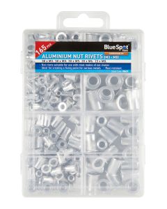 Blue Spot Tools 165 PCE Aluminium Nut Rivets (M3 - M8)