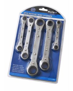 Blue Spot Tools 5 PCE Metric Ratchet Ring Spanner Set (6-21mm)