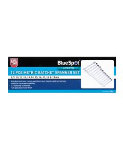 Blue Spot Tools 12 PCE Metric Ratchet Spanner Set (8-19mm)