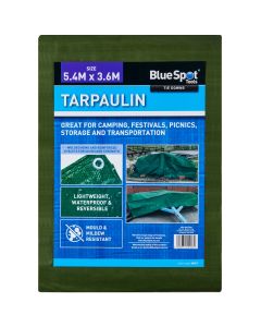 Blue Spot Tools Green 5.4M X 3.6M Tarpaulin