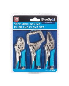 Blue Spot Tools 3 PCE Mini Locking Plier and Clamp Set