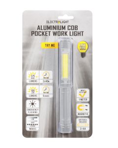 Electralight Aluminium COB Pocket Work Light (375/100 Lumens)