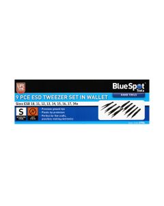 Blue Spot Tools 9PCE ESD Tweezer Set In Wallet