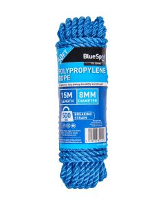 Blue Spot Tools 15M x 8mm (50FT) Polypropylene Rope