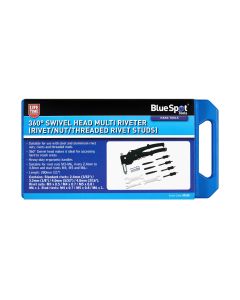 Blue Spot Tools 360° Swivel Head Multi Riveter (Rivet/Nut/Threaded Rivet Studs)