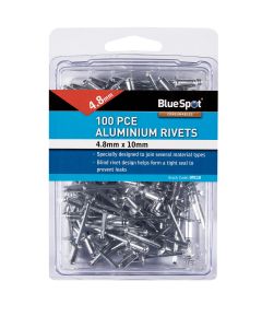 Blue Spot Tools 100 PCE 4.8mm X 10mm Aluminium Rivets