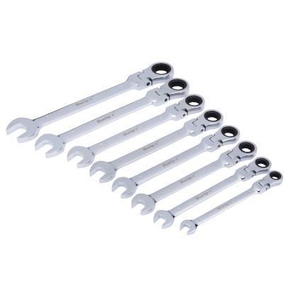 Blue Spot Tools 8 PCE Flexible Metric Ratchet Spanner Set 8 19mm Blue Spot Tools