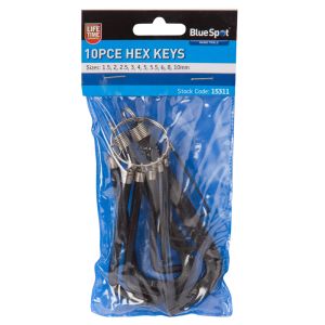 Blue Spot Tools 10 PCE Metric Hex Key Set (1.5-10mm)
