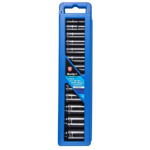Blue Spot Tools 13 PCE 1/2" Metric Deep Impact Sockets (13-32mm)
