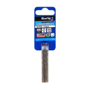 Blue Spot Tools 10 PCE Cobalt Drills (2.5mm)